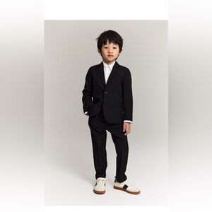 H&M Classic Black Kids Blazer 7(7-8Y) + Pants 6X (6-7Y)